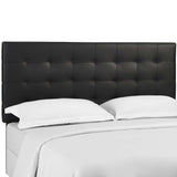 Paisley Tufted Upholstered Faux Leather Full / Queen Headboard by Lefancy