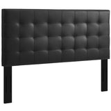 Paisley Tufted Upholstered Faux Leather Full / Queen Headboard by Lefancy