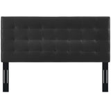 Paisley Tufted Upholstered Faux Leather Full / Queen Headboard by Lefancy