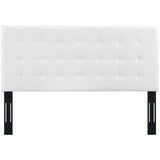 Paisley Tufted Upholstered Faux Leather Full / Queen Headboard by Lefancy