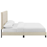 Melanie Tufted Button Upholstered Fabric Full Platform Bed by Lefancy