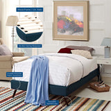 Loryn Fabric Twin Bed Frame with Round Splayed Legs by Lefancy