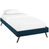 Loryn Fabric Twin Bed Frame with Round Splayed Legs by Lefancy