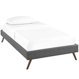 Loryn Fabric Twin Bed Frame with Round Splayed Legs by Lefancy