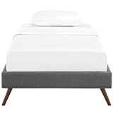 Loryn Fabric Twin Bed Frame with Round Splayed Legs by Lefancy