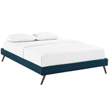 Loryn Fabric Full Bed Frame with Round Splayed Legs by Lefancy