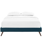 Loryn Fabric Full Bed Frame with Round Splayed Legs by Lefancy