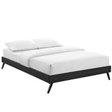 Loryn Vinyl Queen Bed Frame with Round Splayed Legs by Lefancy