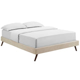 Loryn Fabric Queen Bed Frame with Round Splayed Legs by Lefancy