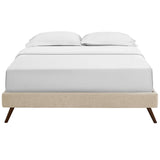 Loryn Fabric Queen Bed Frame with Round Splayed Legs by Lefancy