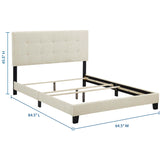 Amira Upholstered Fabric Queen Bed by Lefancy