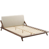 Luella Upholstered Fabric Queen Platform Bed by Lefancy