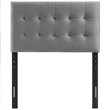 Emily Biscuit Tufted Performance Velvet Twin Headboard by Lefancy