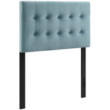 Emily Biscuit Tufted Performance Velvet Twin Headboard by Lefancy