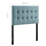 Emily Biscuit Tufted Performance Velvet Twin Headboard by Lefancy