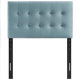 Emily Biscuit Tufted Performance Velvet Twin Headboard by Lefancy