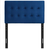 Emily Biscuit Tufted Performance Velvet Twin Headboard by Lefancy