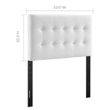 Emily Biscuit Tufted Performance Velvet Twin Headboard by Lefancy