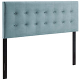 Emily Biscuit Tufted Performance Velvet Queen Headboard by Lefancy