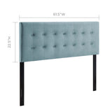 Emily Biscuit Tufted Performance Velvet Queen Headboard by Lefancy