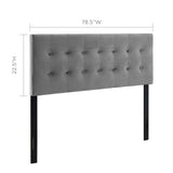 Emily Biscuit Tufted Performance Velvet King Headboard by Lefancy