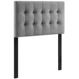 Lily Biscuit Tufted Performance Velvet Twin Headboard by Lefancy