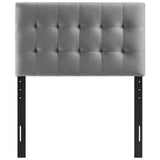 Lily Biscuit Tufted Performance Velvet Twin Headboard by Lefancy