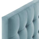 Lily Biscuit Tufted Performance Velvet Twin Headboard by Lefancy