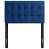 Lily Biscuit Tufted Performance Velvet Twin Headboard by Lefancy