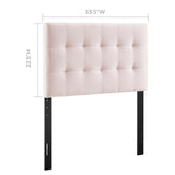 Lily Biscuit Tufted Performance Velvet Twin Headboard by Lefancy