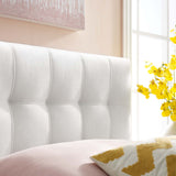 Lily Biscuit Tufted Performance Velvet Twin Headboard by Lefancy