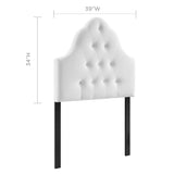 Sovereign Diamond Tufted Performance Velvet Twin Headboard by Lefancy