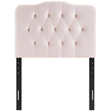 Annabel Diamond Tufted Performance Velvet Twin Headboard by Lefancy