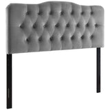 Annabel Diamond Tufted Performance Velvet King Headboard by Lefancy