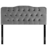 Annabel Diamond Tufted Performance Velvet King Headboard by Lefancy