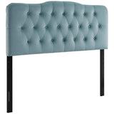 Annabel Diamond Tufted Performance Velvet King Headboard by Lefancy