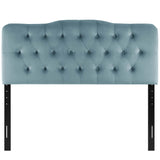 Annabel Diamond Tufted Performance Velvet King Headboard by Lefancy