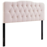 Annabel Diamond Tufted Performance Velvet King Headboard by Lefancy