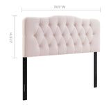 Annabel Diamond Tufted Performance Velvet King Headboard by Lefancy