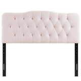 Annabel Diamond Tufted Performance Velvet King Headboard by Lefancy