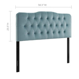 Annabel Diamond Tufted Performance Velvet Full Headboard by Lefancy