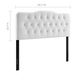 Annabel Diamond Tufted Performance Velvet Full Headboard by Lefancy