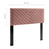 Alyson Angular Channel Tufted Performance Velvet Twin Headboard by Lefancy