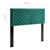 Alyson Angular Channel Tufted Performance Velvet Twin Headboard by Lefancy