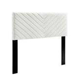 Alyson Angular Channel Tufted Performance Velvet Twin Headboard by Lefancy