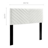 Alyson Angular Channel Tufted Performance Velvet Twin Headboard by Lefancy