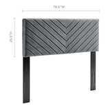 Alyson Angular Channel Tufted Performance Velvet King / California King Headboard by Lefancy