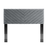 Alyson Angular Channel Tufted Performance Velvet King / California King Headboard by Lefancy