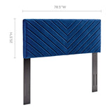 Alyson Angular Channel Tufted Performance Velvet King / California King Headboard by Lefancy