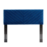 Alyson Angular Channel Tufted Performance Velvet King / California King Headboard by Lefancy